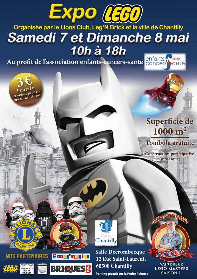 Affiche exposition LEGO Chantilly Gouvieux